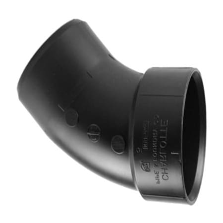 Charlotte Pipe And Foundry 2 45DEG SpgxH Str Ell ABS 00323 0800HA